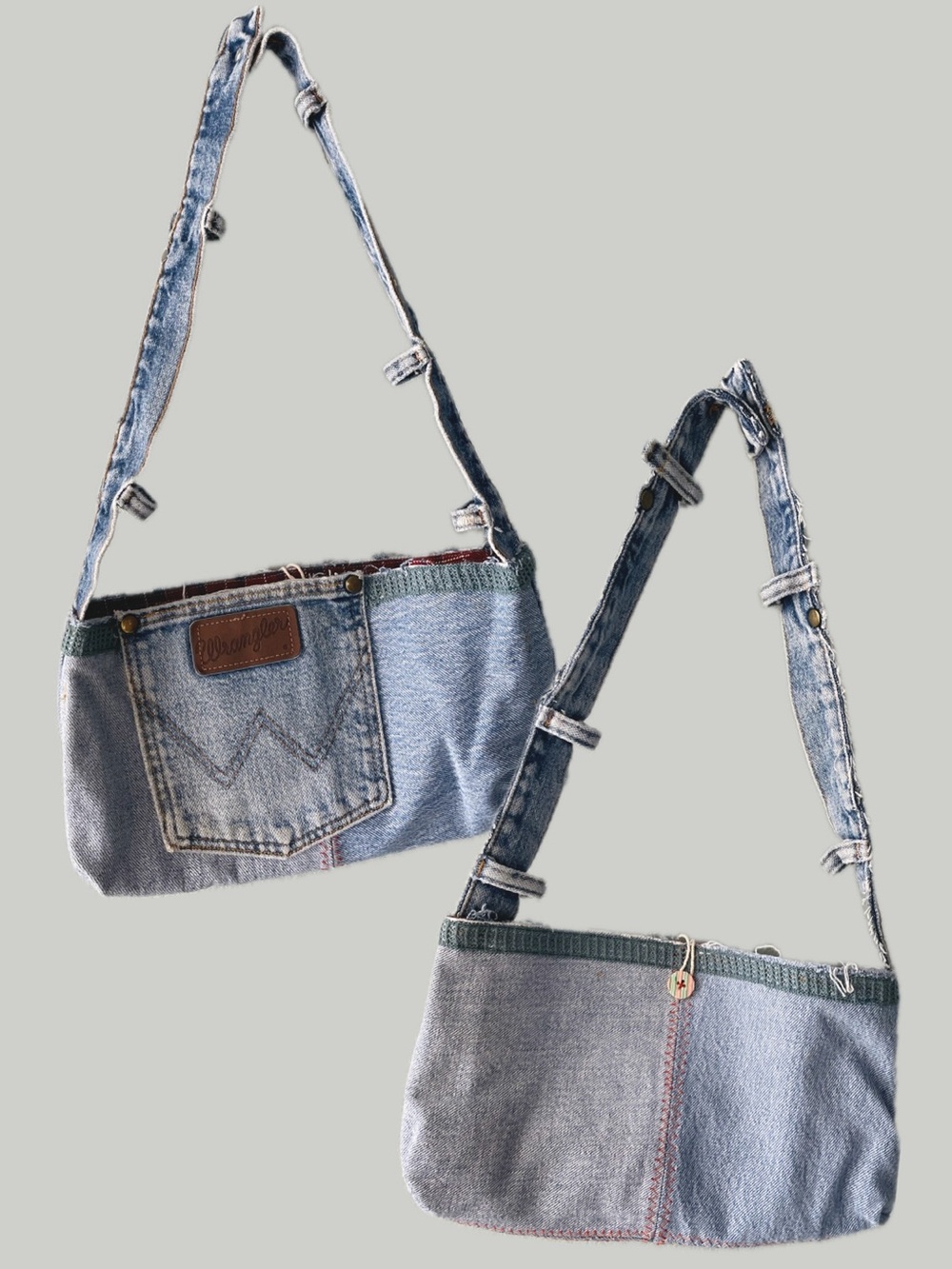Handcrafted | Reworked Denim Jean Western Chic Handbag Shoulder Bag Purse